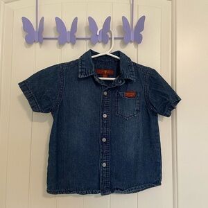 Vintage Seven for All‎ Mankind toddler unisex denim button down shirt — 2T